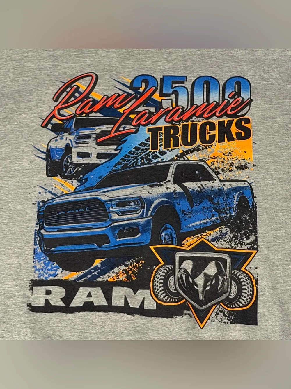 Dodge Ram 2500 Laramie Trucks Size Large Pullover Gray Long Sleeve Sweatshirt